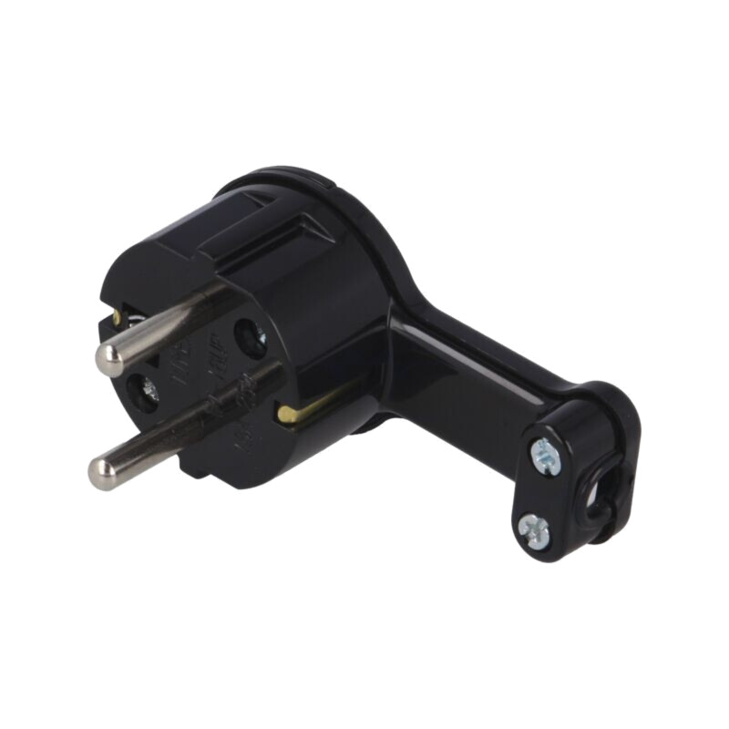 Conector: alimentare AC; tată; mufă; 2P+PE; 250VAC; 16A; neagră