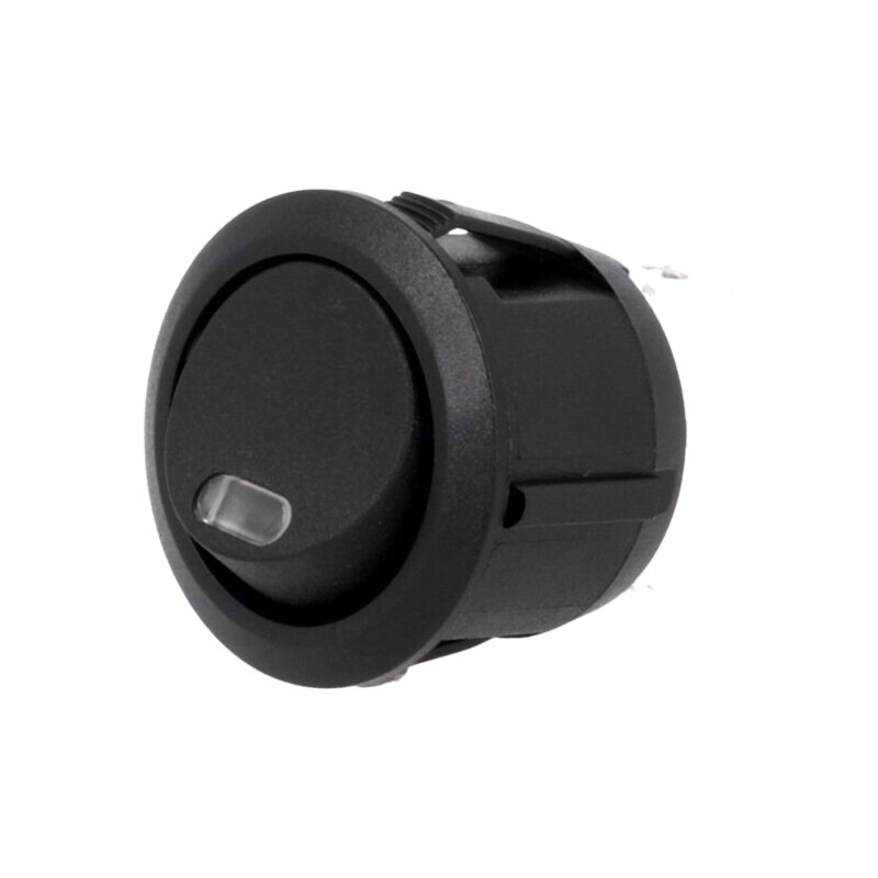 ROCKER; SPST; Poz: 2; ON-OFF; 20A/14VDC; neagră; LED,punctuală; 12V