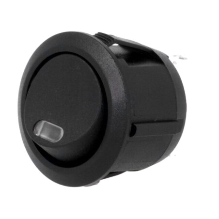ROCKER; SPST; Poz: 2; ON-OFF; 20A/14VDC; neagră; LED,punctuală; 12V