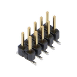 Conector: şiruri pini; tată; PIN: 10; 2,54mm; aurit; SMT; şir pini