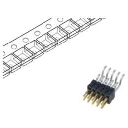 Conector: şiruri pini; tată; PIN: 10; 1,27mm; aurit; SMT; soclu; rolă