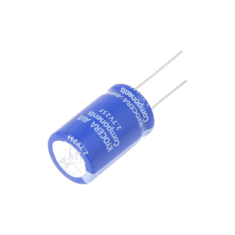 Supercondensator; THT; 25F; 2,7VDC; -10÷30%; Dim.carcasă: Ø16x25mm Supercondensator; THT; 25F; 2,7VDC; -10÷30%; Dim.carcasă: Ø16x25mm