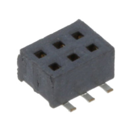 Conector: şiruri pini; mamă; PIN: 6; 1,27mm; aurit; SMT; soclu