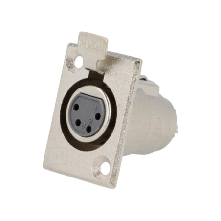Conector: XLR; soclu; mamă; PIN: 4; lipire; standard XLR