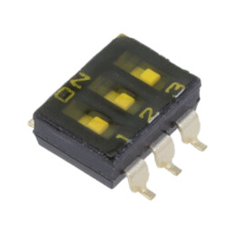 Comutator: DIP-SWITCH; OFF-ON; 0,025A/24VDC; Poz: 2; -40÷85°C; SMD