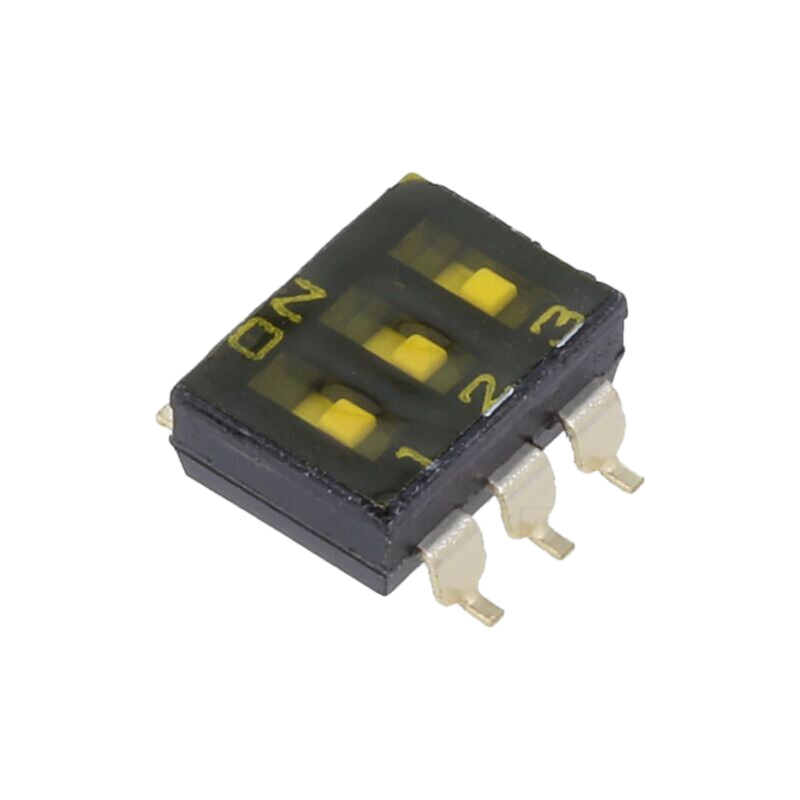 Comutator: DIP-SWITCH; OFF-ON; 0,025A/24VDC; Poz: 2; -40÷85°C; SMD Comutator: DIP-SWITCH; OFF-ON; 0,025A/24VDC; Poz: 2; -40÷85°C; SMD