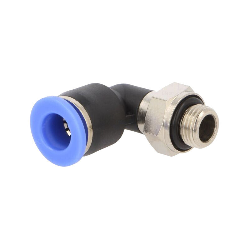 Racord push-in; în unghi de 90°,rotativă; -0,95÷15bar; 0÷60°C Racord push-in; în unghi de 90°,rotativă; -0,95÷15bar; 0÷60°C