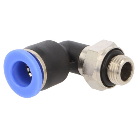 Racord push-in; în unghi de 90°,rotativă; -0,95÷15bar; 0÷60°C