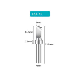Vârf; tip cuţit; 4mm; pentru staţie de lipit
