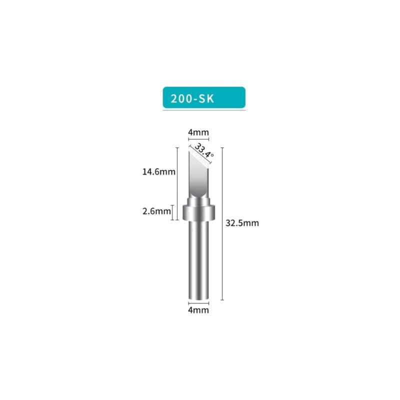 Vârf; tip cuţit; 4mm; pentru staţie de lipit