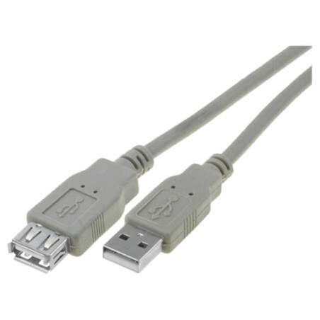 Cablu; USB 2.0; USB A soclu,USB A mufă; nichelat; 1,5m; gri; PVC