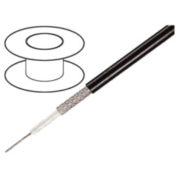 Cablu: cablu pentru microfon; 1x0,35mm2; negru; cositorit,OFC