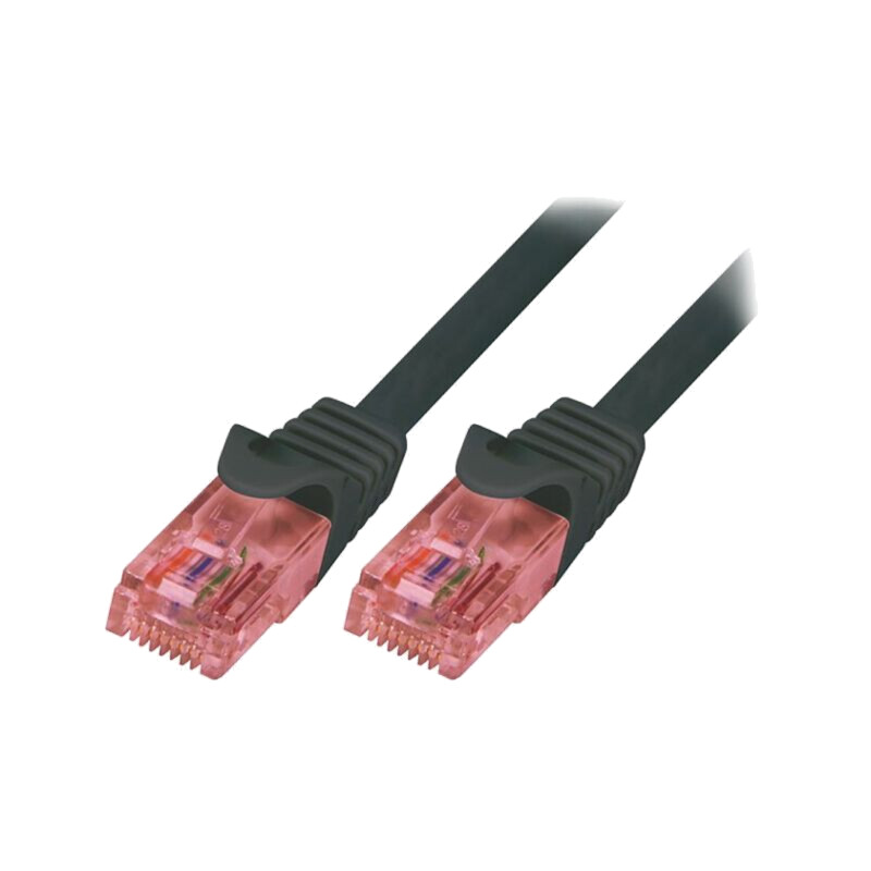Patch cord; U/UTP; 6; litat; Cu; LSZH; negru; 0,5m; 26AWG Patch cord; U/UTP; 6; litat; Cu; LSZH; negru; 0,5m; 26AWG
