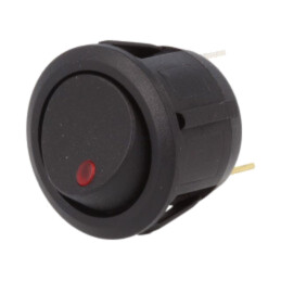 ROCKER; SPST; Poz: 2; ON-OFF; 20A/14VDC; roşie; LED,punctuală; 14V