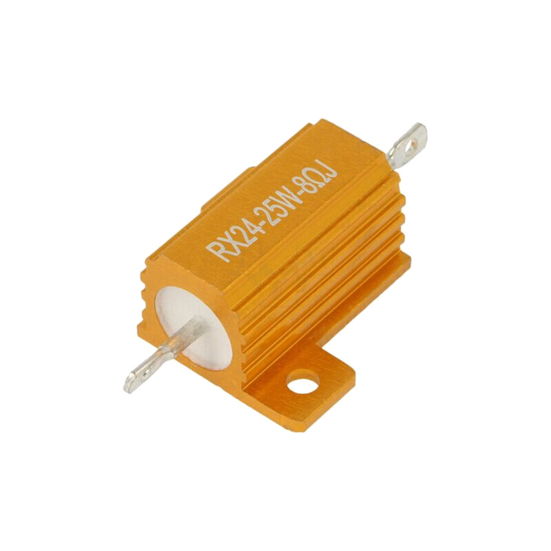 Rezistor: bobinat; cu radiator; 8Ω; 25W; ±5%; 50ppm/°C; pt.lipit