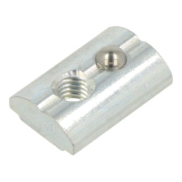 Piuliţă; pt.profile; Lăţime cant: 10mm; oţel; zinc; în T; Filet: M6