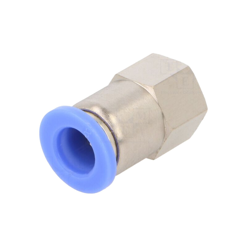 Racord push-in; simplu; -0,95÷15bar; alamă nichelată; 0÷60°C Racord push-in; simplu; -0,95÷15bar; alamă nichelată; 0÷60°C
