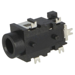 Conector: Jack 3,5mm; soclu; mamă; stereo; piste: 3; în unghi 90°