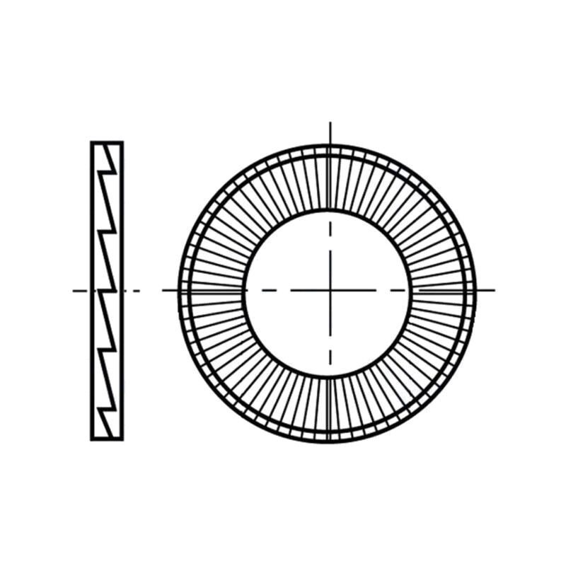 Şaibă; dinţată în interior,dinţată în exterior; M10; D21mm Şaibă; dinţată în interior,dinţată în exterior; M10; D21mm