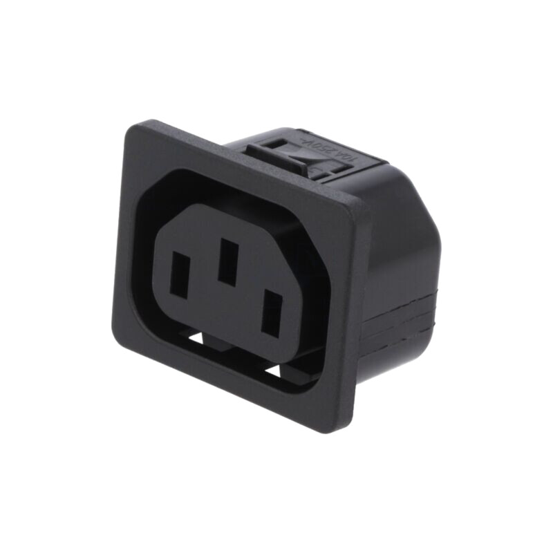 Conector: alimentare AC; soclu; mamă; 10A; 250VAC; IEC 60320; IP30 Conector: alimentare AC; soclu; mamă; 10A; 250VAC; IEC 60320; IP30