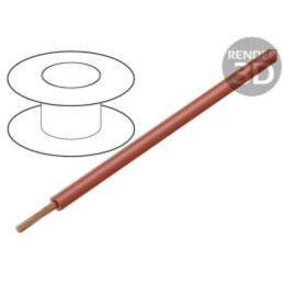 Cablu; FlexiPlast-2V; 1x0,25mm2; litat; Cu; roşu; 1kV; 6A; -30÷90°C