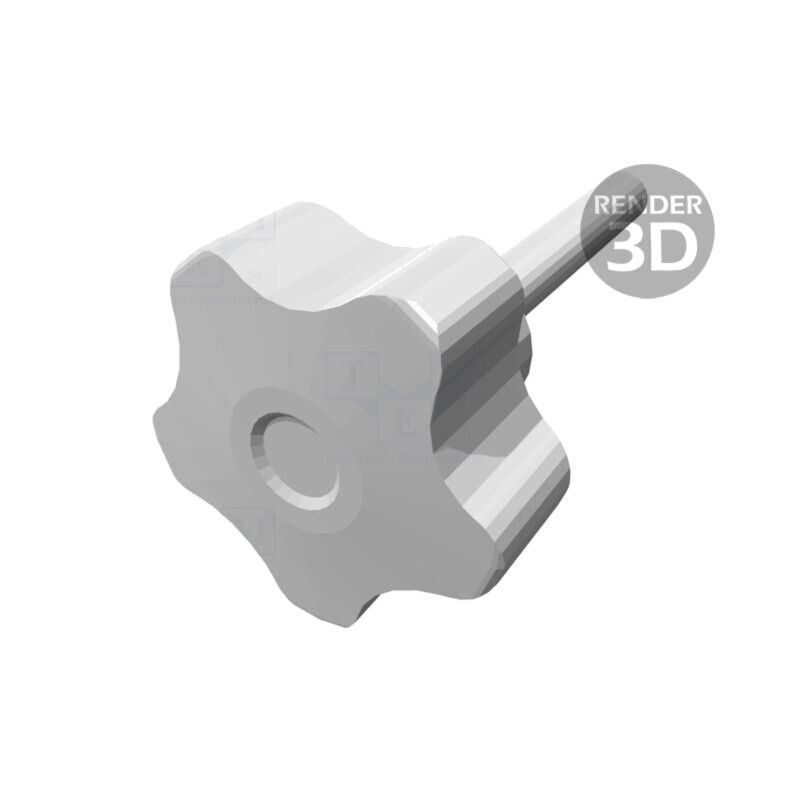 Buton de reglare; Ø: 32mm; Filet ext: M6; 40mm; H: 23mm; Capac: negru Buton de reglare; Ø: 32mm; Filet ext: M6; 40mm; H: 23mm; Capac: negru