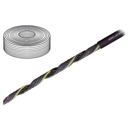 Cablu: cablu de control; chainflex® CF890; 2x0,5mm2; PUR; negru