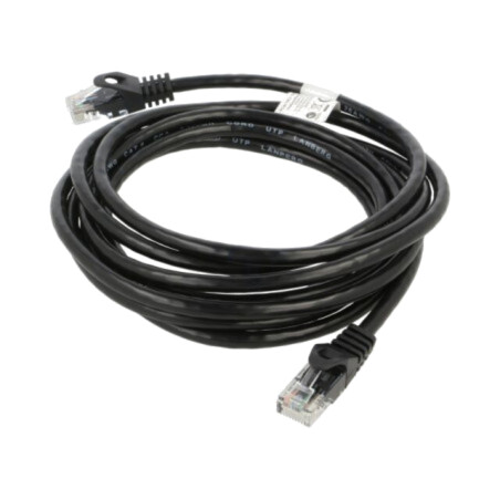Patch cord; U/UTP; 6; litat; CCA; PVC; negru; 3m; 26AWG; Fire: 8; 1buc.