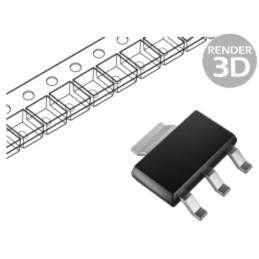 IC: stabilizator de tensiune; LDO,liniar,nereglabil; 3,3V; 0,07A