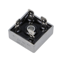 Punte redresoare: monofazat; Urmax: 100V; If: 35A; Ifsm: 400A; MB-25