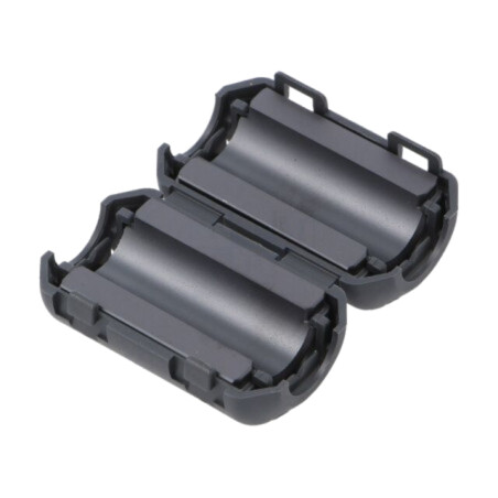 Ferită: două piese; pe cablu rotund; A: 35mm; B: 28mm; C: 10mm