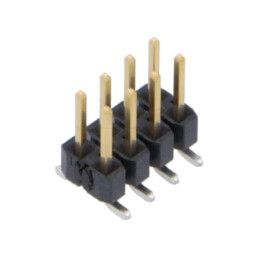 Conector: şiruri pini; tată; PIN: 8; 2,54mm; aurit; SMT; şir pini