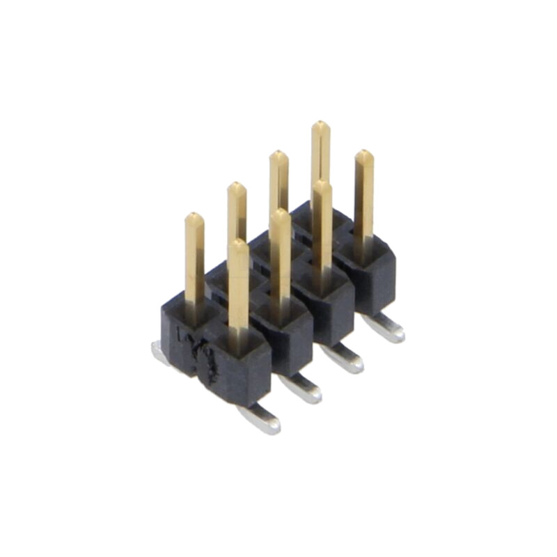 Conector: şiruri pini; tată; PIN: 8; 2,54mm; aurit; SMT; şir pini Conector: şiruri pini; tată; PIN: 8; 2,54mm; aurit; SMT; şir pini