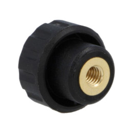 Buton de reglare; Ø: 16mm; Filet int: M4; 10mm; H: 13mm; poliamidă