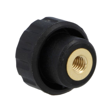 Buton de reglare; Ø: 16mm; Filet int: M4; 10mm; H: 13mm; poliamidă