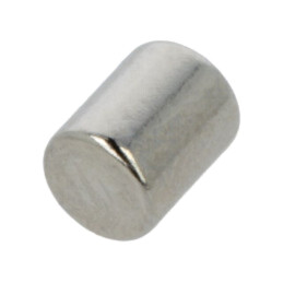 Magnet: fix; neodim; 3,5N; Ø: 4mm; H: 5mm
