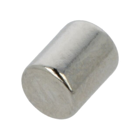 Magnet: fix; neodim; 3,5N; Ø: 4mm; H: 5mm