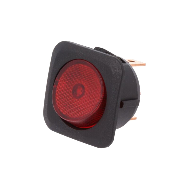 ROCKER; SPST; Poz: 2; ON-OFF; 25A/12VDC; roşie; lampă cu neon; 50mΩ ROCKER; SPST; Poz: 2; ON-OFF; 25A/12VDC; roşie; lampă cu neon; 50mΩ
