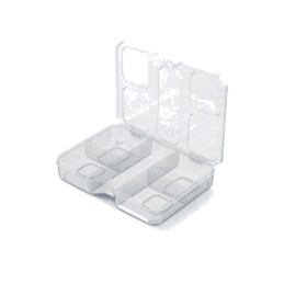 Container: colectiv; cu partiții; transparentă; 193x147x35mm