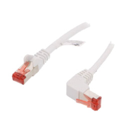 Patch cord; S/FTP; 6; litat; Cu; LSZH; alb; 0,25m; 28AWG; -20÷65°C