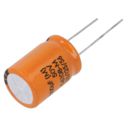 Condensator: electrolitic; THT; 1mF; 50VDC; Ø18x25mm; Raster: 7,5mm