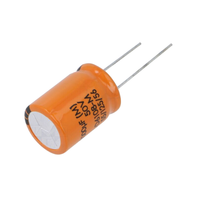 Condensator: electrolitic; THT; 1mF; 50VDC; Ø18x25mm; Raster: 7,5mm Condensator: electrolitic; THT; 1mF; 50VDC; Ø18x25mm; Raster: 7,5mm