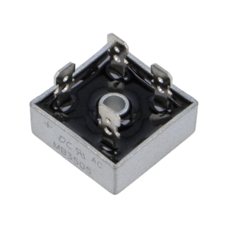 Punte redresoare: monofazat; Urmax: 50V; If: 35A; Ifsm: 400A; MB-25