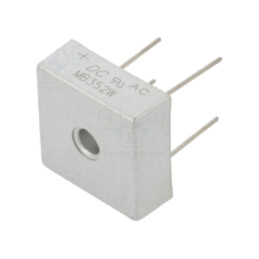 Punte redresoare: monofazat; Urmax: 200V; If: 35A; Ifsm: 400A; THT