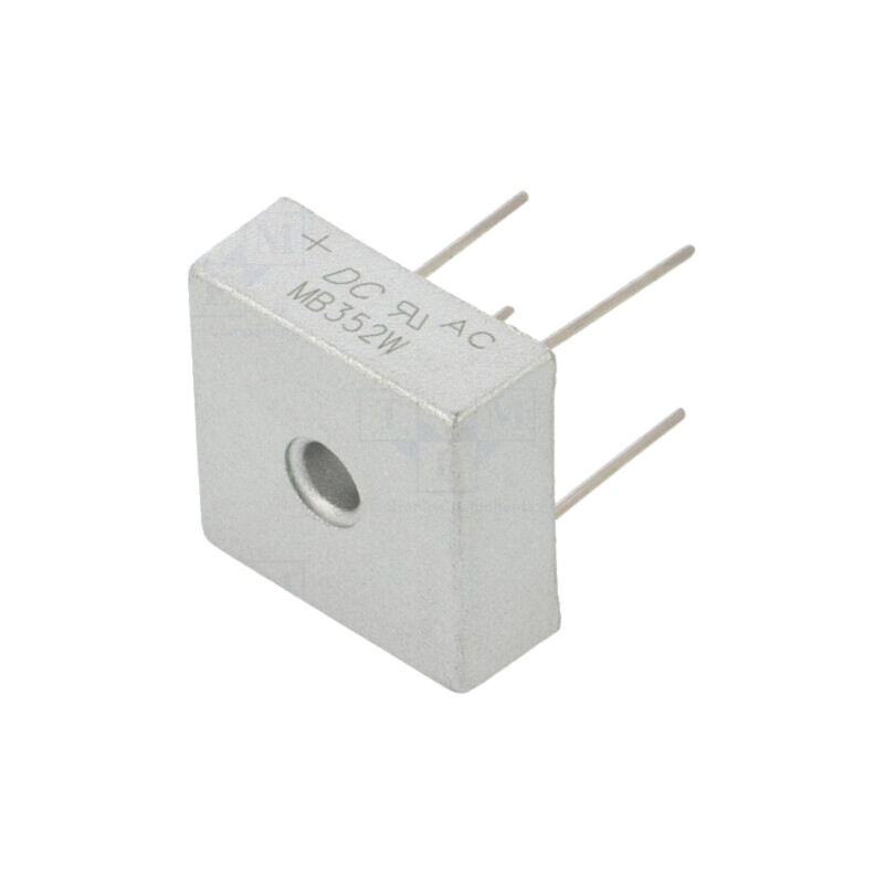 Punte redresoare: monofazat; Urmax: 200V; If: 35A; Ifsm: 400A; THT