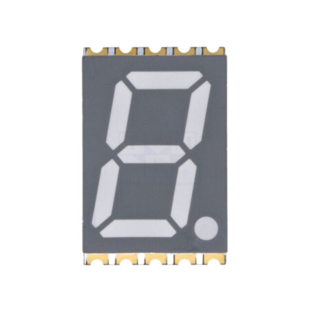 Afişaj: LED; cu 7 segmente; 14,2mm; 0,56"; Nr.car: 1; roşie; anod