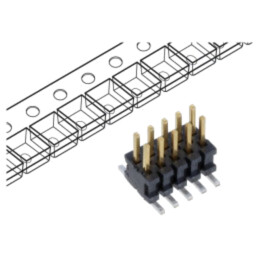 Conector: şiruri pini; tată; PIN: 10; 1,27mm; gold flash; SMT; soclu