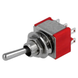 Comutator: basculant; Poz: 3; DP3T; ON-OFF-ON; 2A/250VAC; 5A/28VDC