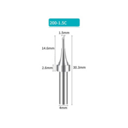 Vârf; despicat; 1,5mm; pentru staţie de lipit