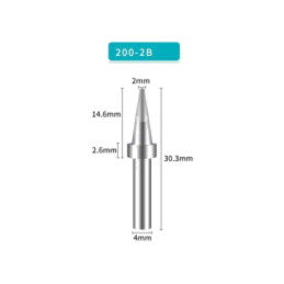 Vârf; conic; 2mm; pentru staţie de lipit